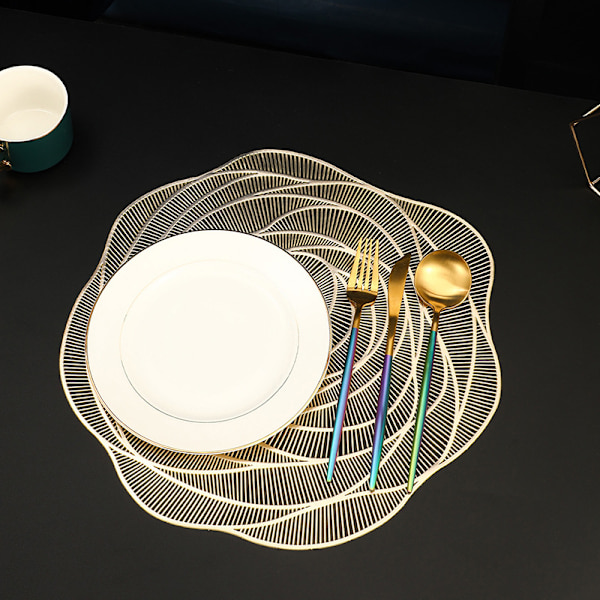 Set med 4 rosplaceringsmattor i PVC, isolerade placeringsmattor