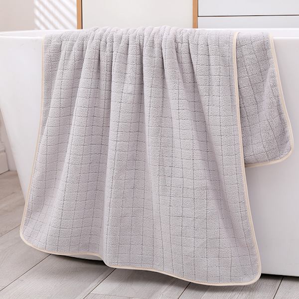 Korallfleece ananas gitter snabbabsorberande badhandduk Square gray