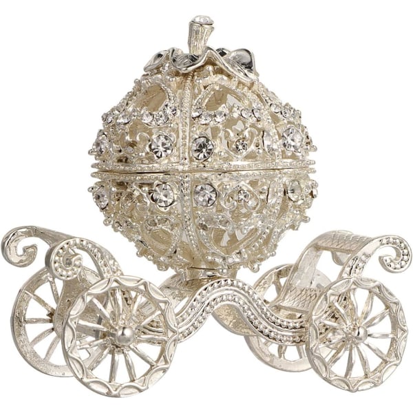 Cinderella Pumpkin Carriage Decorative Hinge Jewelry Trinket Box