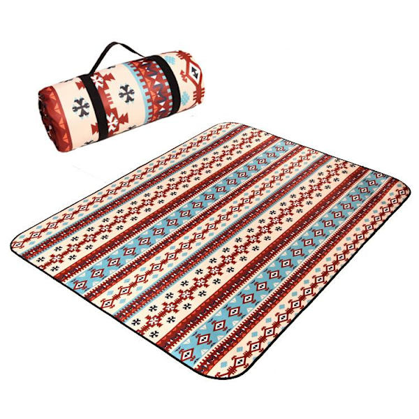 Picnic Tæpper, Boho Picnic Måtte Vandafvisende Foldbar, Sandtæt Overdimensioneret Udendørs Måtte, til Fester, Camping, Park, Rejser, Græsgaver, beige 200*200cm