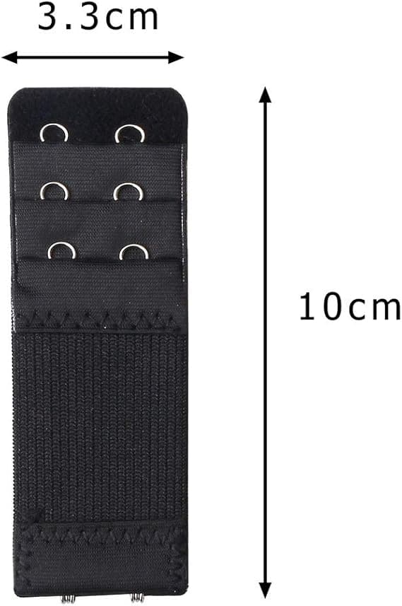 6-pack elastiska bh-förlängare för kvinnor med 2/3-hakar (vit, svart, beige)
