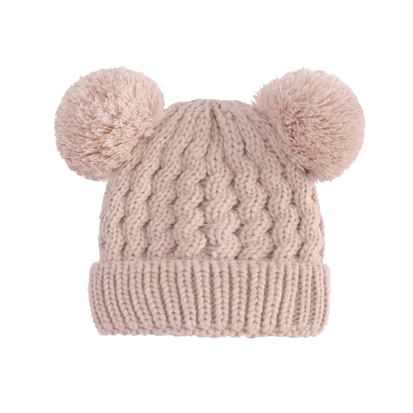 Baby tröja mössa Dubbel boll hatt för barn höst och vinter