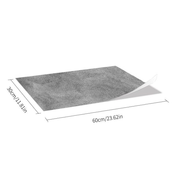 1 kpl 30*60cm/11.81*23.62\" Uusi hiljainen lattialaatta tarra harmaa sementti