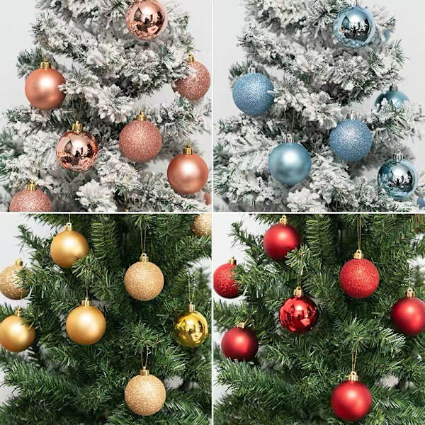 Champagne julekule 24 stk 2,36 tommer juletre de