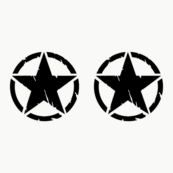 2 st terränggående militär pentagram huv, frontmodifierade bilstickers,
