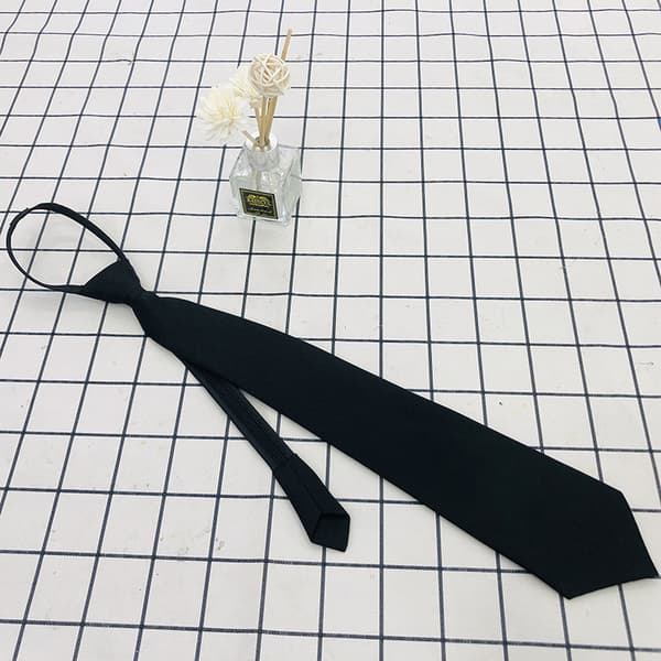 Svart klips på slips sikkerhetsslips for menn kvinner Porter Steward Black
