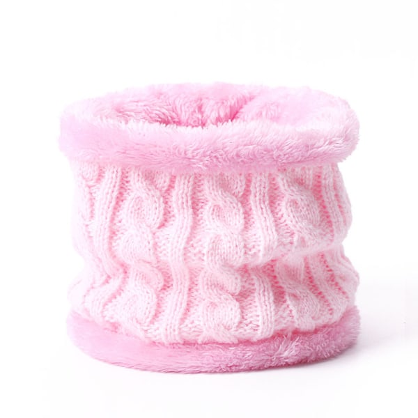 2-pack barn vintermössor och halsdukar, baby mössa med dubbla pompom, vintermössa för barn 1-8 år, pojkar och flickor. light pink
