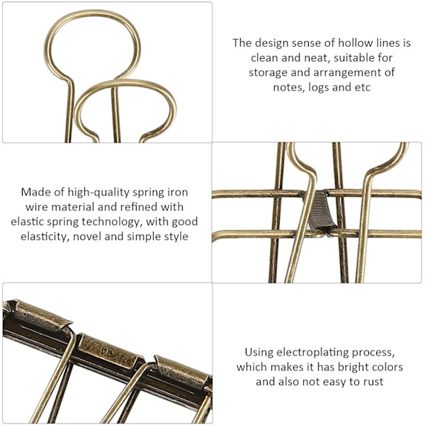 Wire Binder Clips, Hollow Binder Clips, Metal Wire Binder Clips,