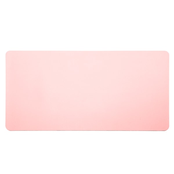 PU-läder skrivbordsmatta, utökad musmatta, vattentät skrivbordsunderlägg, ultratunn stor laptop tangentbordsmatta (Rosa+Silver), dubbelsidig 60*30cm