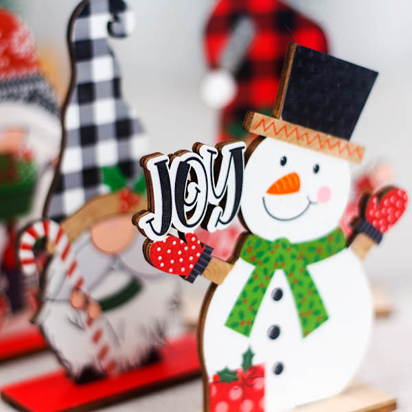 1 st juldekorationer i trä, juldockor, dekorationer, gör-det-själv