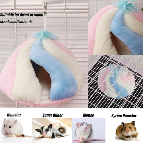 Varmt hamster seng, bomulds sove rede til små kæledyr hamster Plu