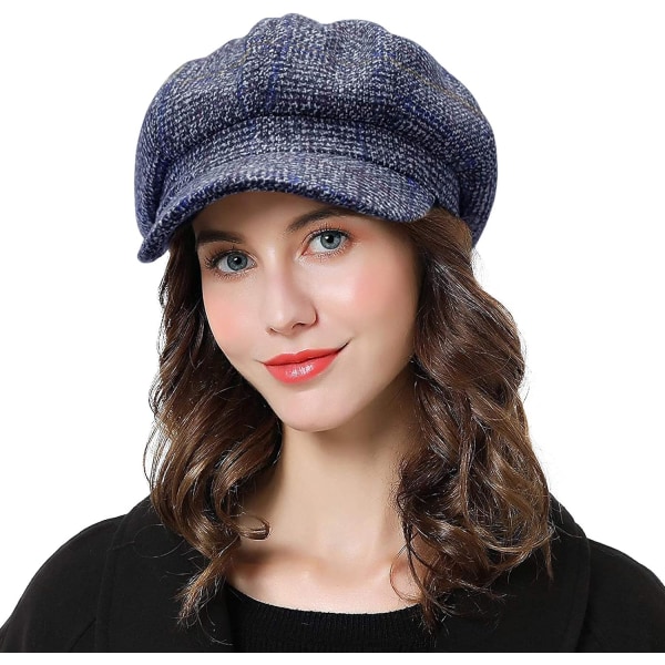 Elegant dam Beret Hat Octagonal Hat Höst Vinter Fritid Trav