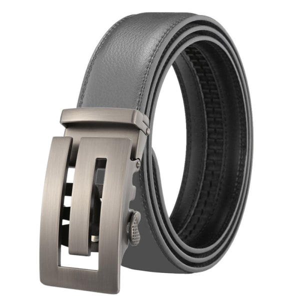 Men's casual business belt with automatic buckle - Grey