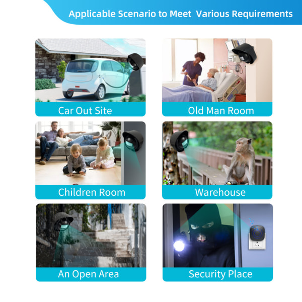 Human body detecting doorbell waterproof design Split greeter 38