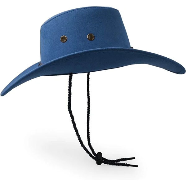 Cowboyhatt, Filt Faux Läder Solhatt, Mocka Reshatt, Western