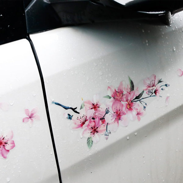 Kirsebærblomst Vinyl Bilsticker, Ridse Dækning Pink Blomst Bump