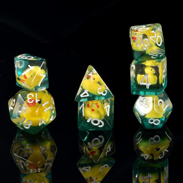 7-delt Ande Terning Polyhedral & RPG Terning DND Terningsett med And