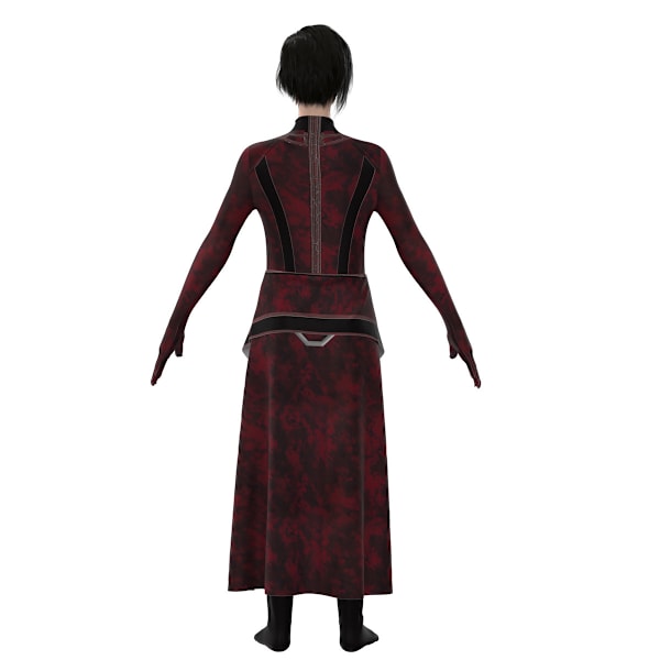 1 setti Wanda scarlet -mekko scarlet naisten esityspuku, re