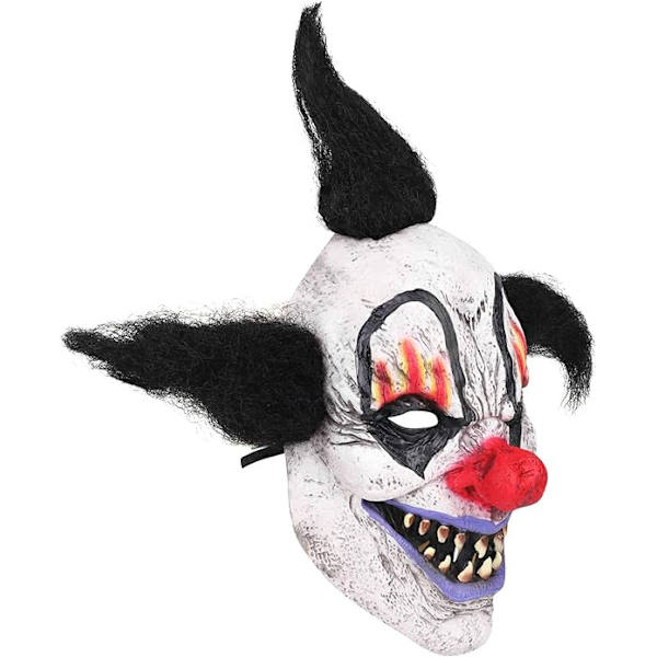 Voksen Halloween Uhyggelig Latex Klovnemaske Troldmand Maske med Hår Sui