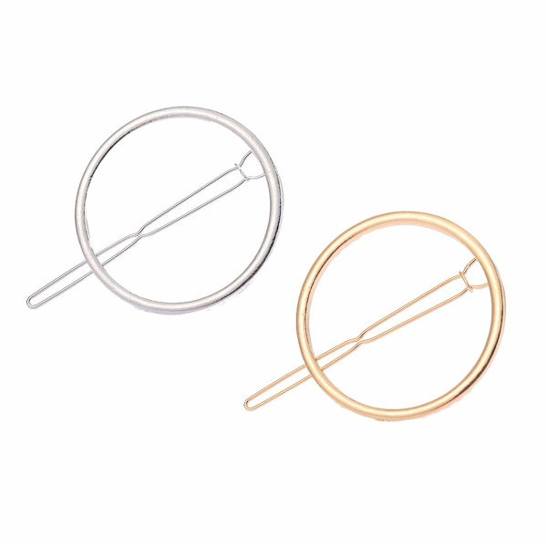 10 stk hule ring runde geometriske metall hårnål hårklemme pinne Po