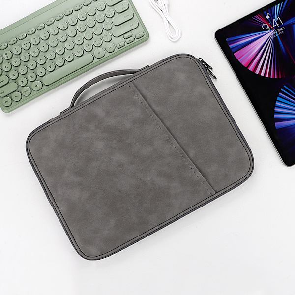 Beskyttende etui til 9-13 tommer tablet med bæretaske - Grå 10.8-11 inch