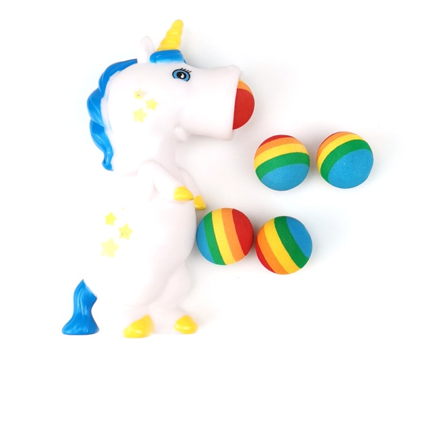 Cartoon Unicorn Squeeze Shoot Ball Kids Fidget Toys Funny Pop Ou