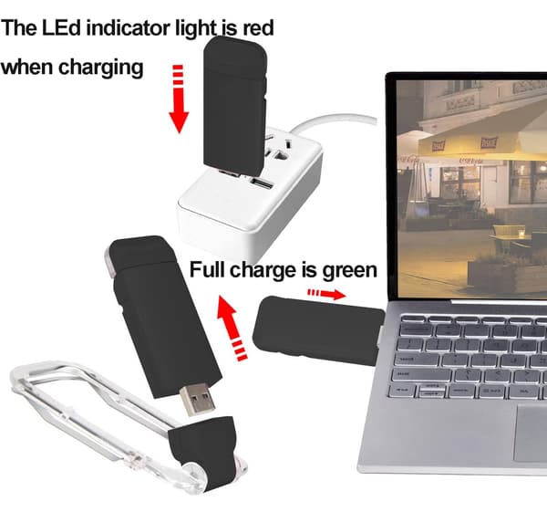 USB-leselampe - Oppladbar LED-leselampe med leselys