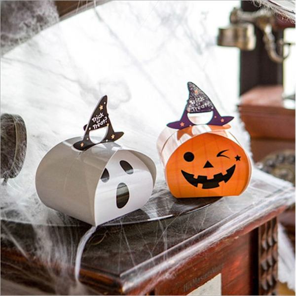 20-pack Halloween godisaskar, kakförvaringsaskar, pumpa godispåsar