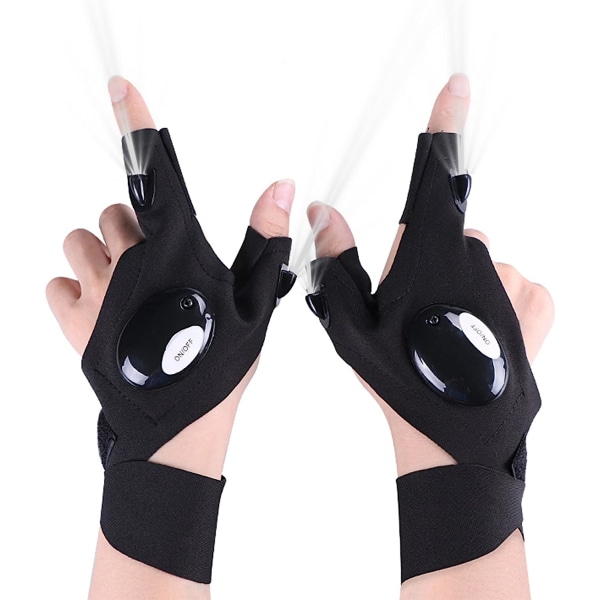 LED-handskar för män - Handskar med vattentäta lampor Fiske Ac