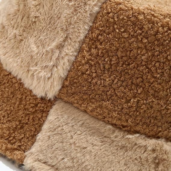 Faux pels vinter spandhat til kvinder mode varm plys gade B