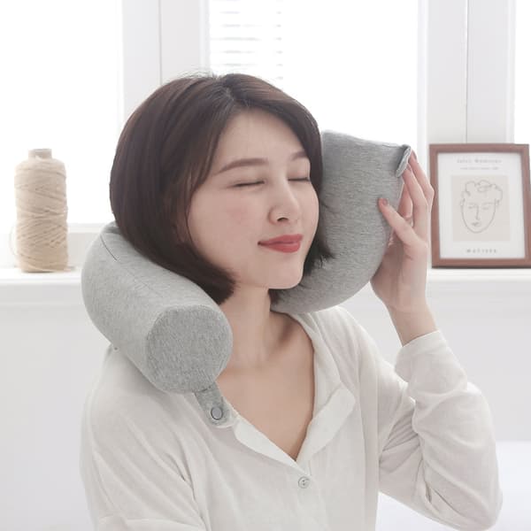Memory Foam Twisted Cylindrisk Pude Kan Foldes Efter Behov