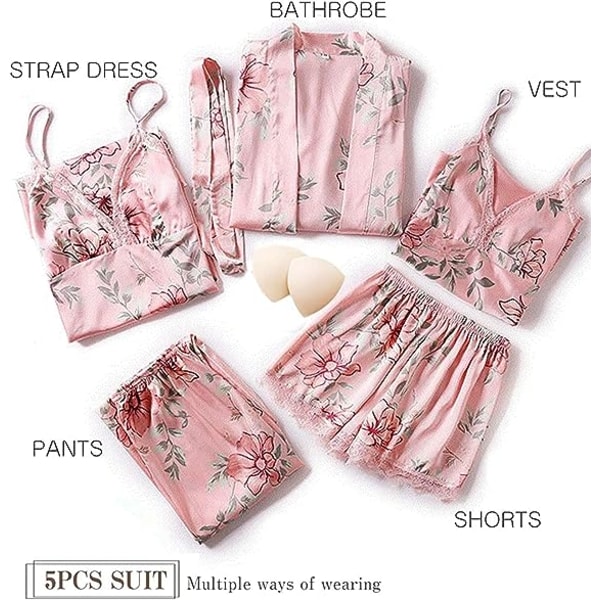 Sidenpyjamas för kvinnor Pyjamas flickor Pyjamas damer Pyjamas Sati
