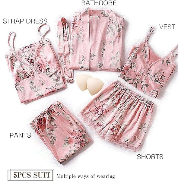 Silke Pyjamas til kvinder Pyjamas Piger Pyjamas Damer Pyjamas Sati