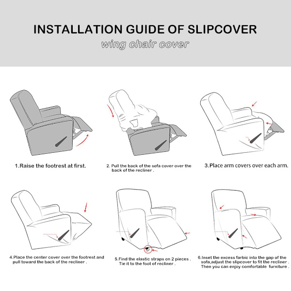 Sammetsplysch Fåtöljöverdrag 1-del för Recliner, Reclineröverdrag med Tjockt Lyxigt och Mjukt Tyg med Elastisk Botten - marinblå