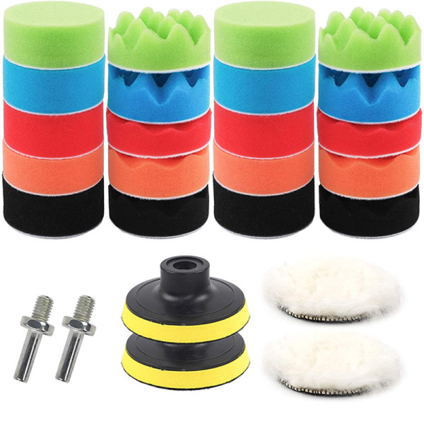 24 Pieces Polishing Sponges 80mm Polishing Pad Buffing Pad Polis