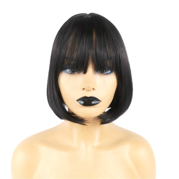 Wig female wig qi bangs, short straight hair chemical fiber wig