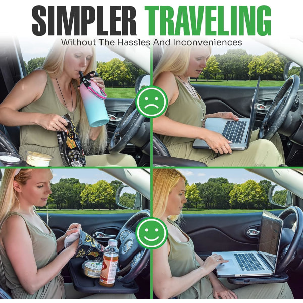 Auto Styrehjulsskrivbord, Bærbar, Tablet, iPad eller Notebook Bil T