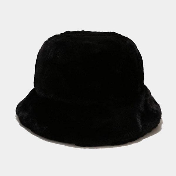 Plys Fiskerhat Dame Varm Vinterhat Kunstpels Spand Hatte-B