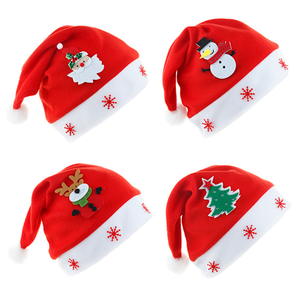 1 st julgran juldekoration filt mönster hatt San