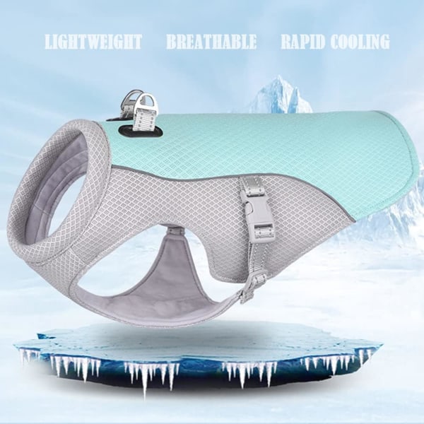 Keskikokoisille ja suurille koirille viilentävä liivi, viilentävä takki Light blue L