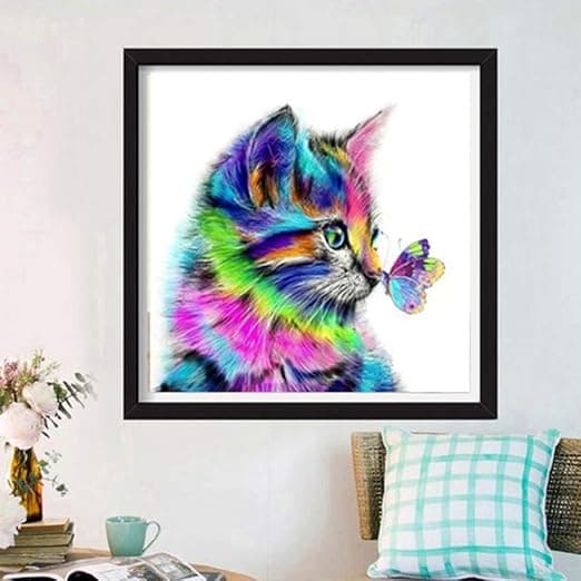 5D Diamantmaleri Katt DIY Kits -30 x 30CM