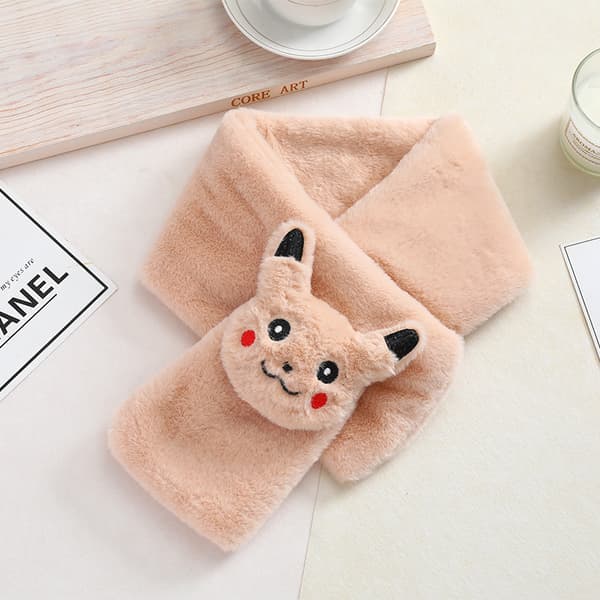 2 gule Pikachu varme skjerf for barn og barn
