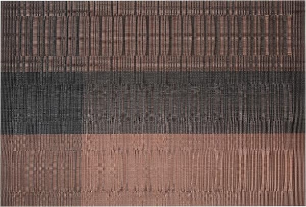 Set med 4 tunga flätade PVC-köksunderlägg av bambu - 30 x