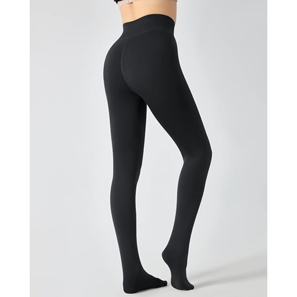 Fleeceforet leggings til kvinder - Vintervarme, tykke strømpebukser i termisk velour