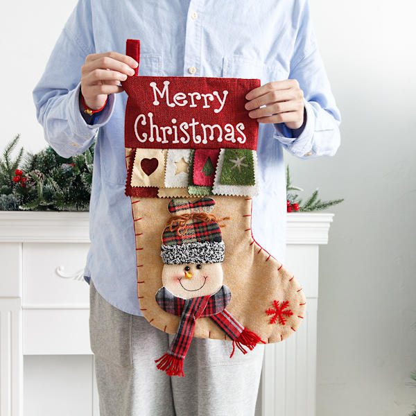 1 st God Jul Stor Julstrumpa Jultomte Snögubbe G