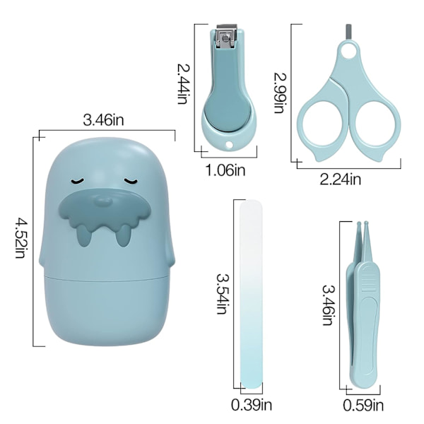 Baby nagelklippare kit, baby manikyr pedikyr kit, nyfödd nagel