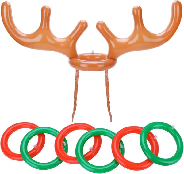 Julklappsspel Rentier Ring Toss Spel (2 Pack), Barn Inf