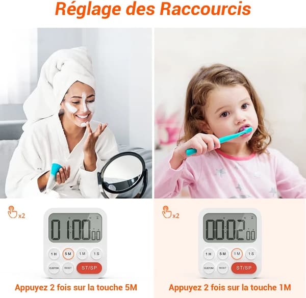 Køkken Timer, Køkken Timer, Digital Stoppur og Nedtælling Ti