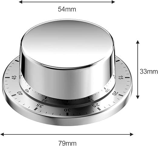 Mekanisk køkkentimer, adsorberbar magnetisk timer