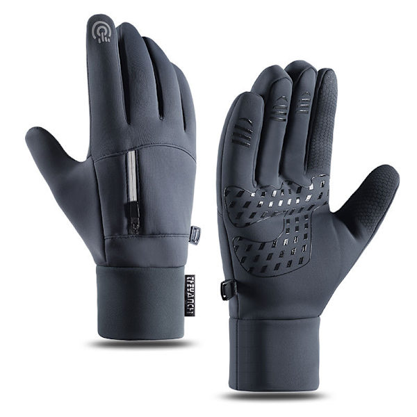 Herre cykelhandsker plus fleece varme sport anti-slip vindafvisende